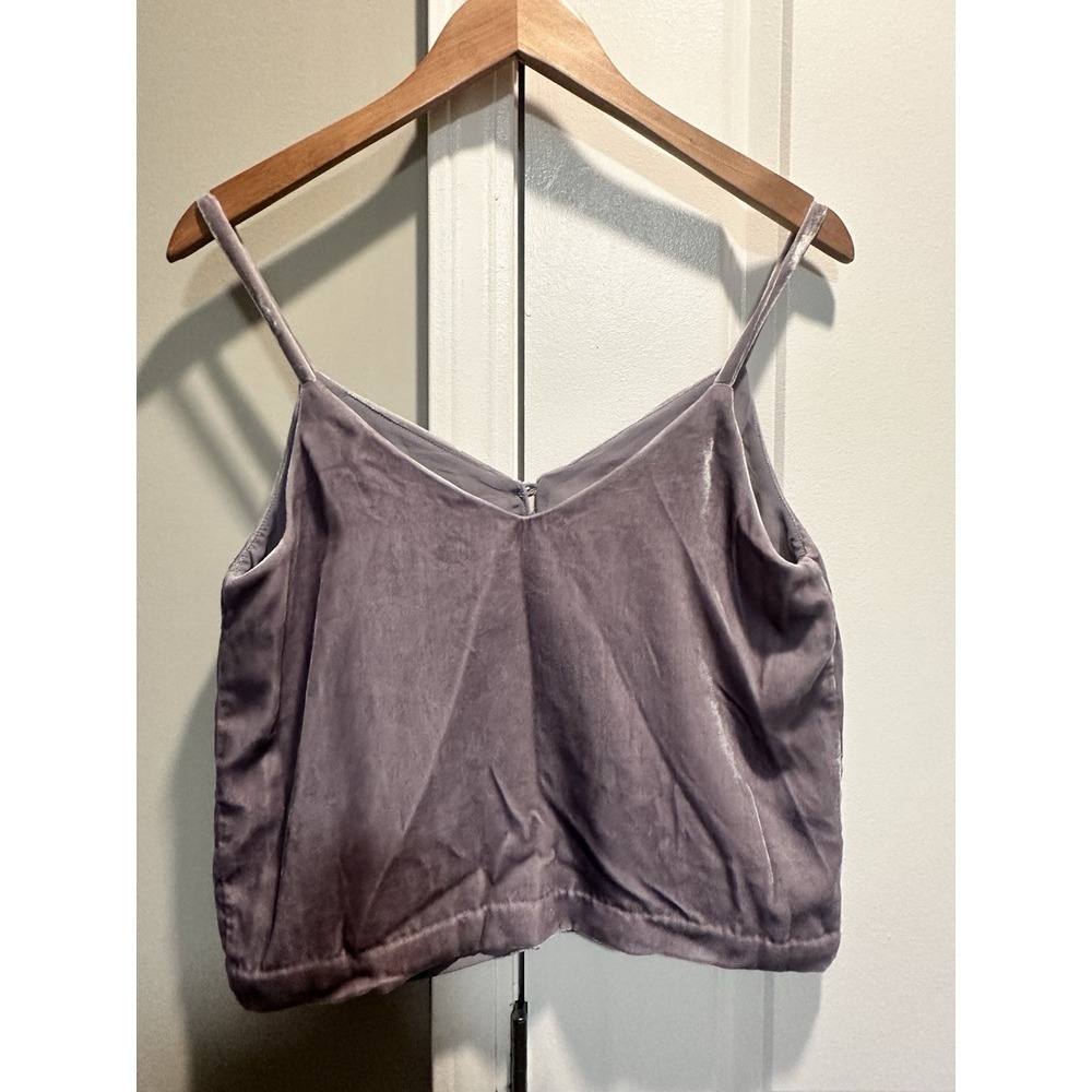 Madewell Lavender Velvet Button-Front Tank - Picture 5 of 5